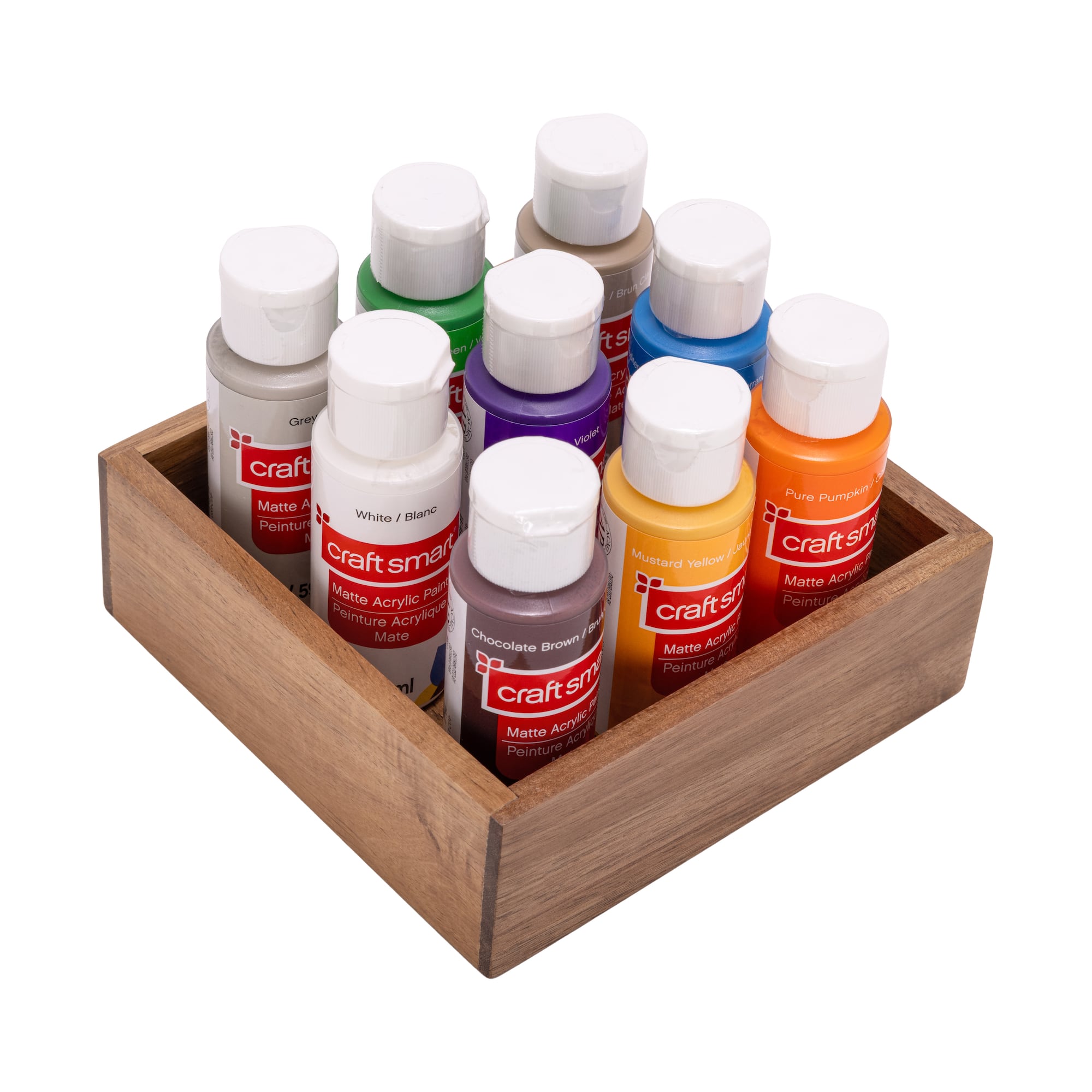 Seville Classics 6" x 6" x 2" Acacia Wood Drawer Organizer